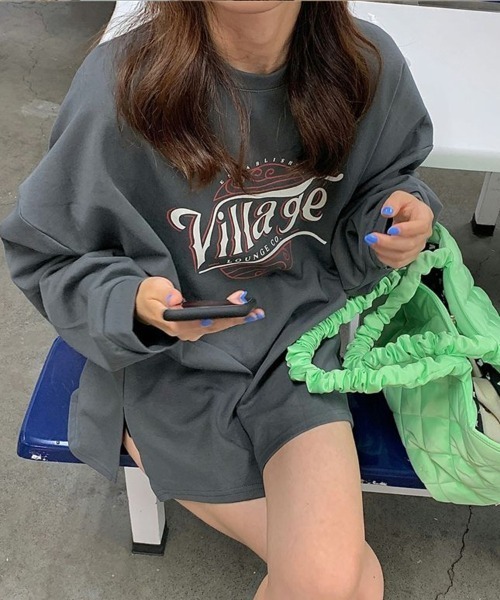 SallyLunn(サリーラン)の「ロゴプリント ビッグストップス(スウェット・レディース・アッシュグレー/チャコール/イエロー・LARGE/MEDIUM)」の12枚目の写真