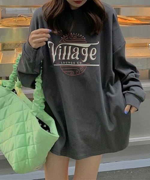 SallyLunn(サリーラン)の「ロゴプリント ビッグストップス(スウェット・レディース・アッシュグレー/チャコール/イエロー・LARGE/MEDIUM)」の13枚目の写真