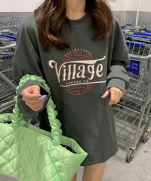 SallyLunn(サリーラン)の「ロゴプリント ビッグストップス(スウェット・レディース・アッシュグレー/チャコール/イエロー・LARGE/MEDIUM)」の17枚目の写真