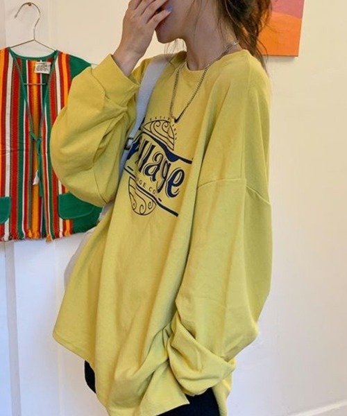 SallyLunn(サリーラン)の「ロゴプリント ビッグストップス(スウェット・レディース・アッシュグレー/チャコール/イエロー・LARGE/MEDIUM)」の21枚目の写真