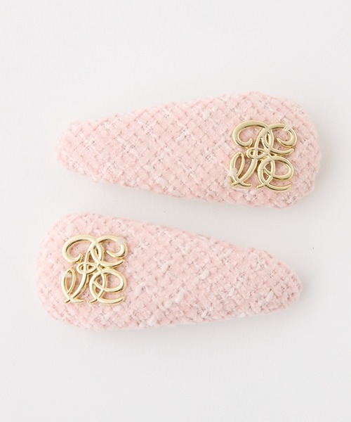 one after another NICE CLAUP(ワンアフターアナザーナイスクラップ)の「【Eliane Collection】ツイードヘアピン(ヘアピン・レディース・サックスブルー/ピンク/ブラック/アイボリー・FREE)」の4枚目の写真