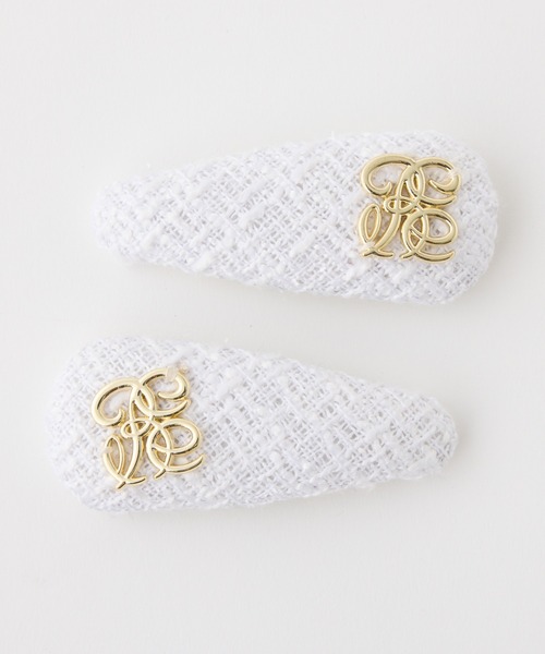 one after another NICE CLAUP(ワンアフターアナザーナイスクラップ)の「【Eliane Collection】ツイードヘアピン(ヘアピン・レディース・サックスブルー/ピンク/ブラック/アイボリー・FREE)」の2枚目の写真