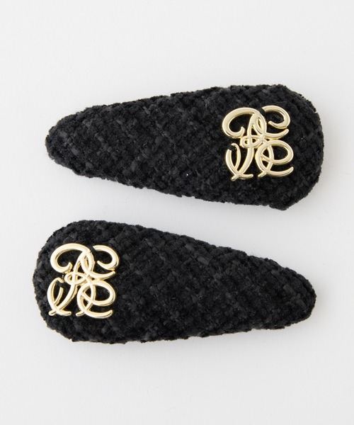 one after another NICE CLAUP(ワンアフターアナザーナイスクラップ)の「【Eliane Collection】ツイードヘアピン(ヘアピン・レディース・サックスブルー/ピンク/ブラック/アイボリー・FREE)」の1枚目の写真