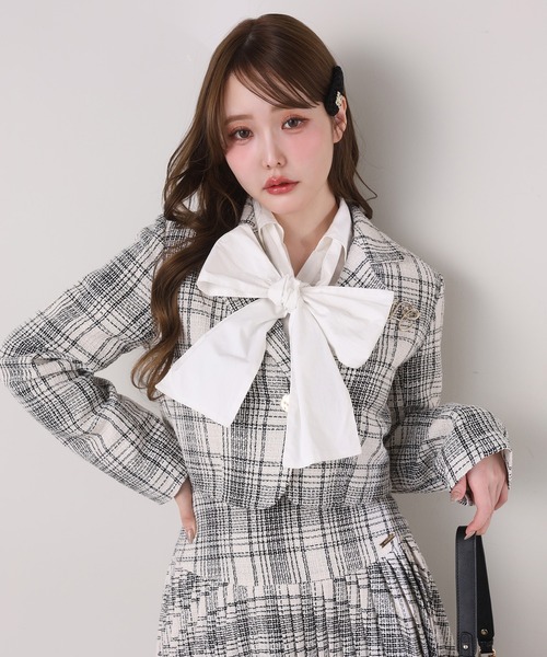 one after another NICE CLAUP(ワンアフターアナザーナイスクラップ)の「【Eliane Collection】ツイードヘアピン(ヘアピン・レディース・サックスブルー/ピンク/ブラック/アイボリー・FREE)」の7枚目の写真