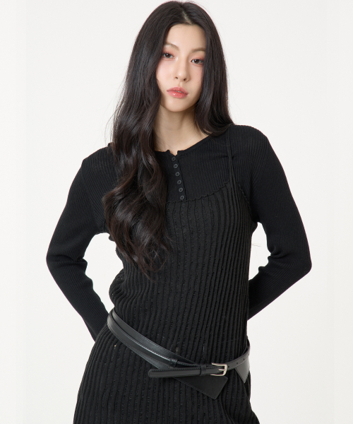UNKNOWN PLANET（アンノウンプラネット）の「スカシニットトップドレスブラック（Tシャツ/カットソー・レディース・その他・FREE）」の5枚目の写真