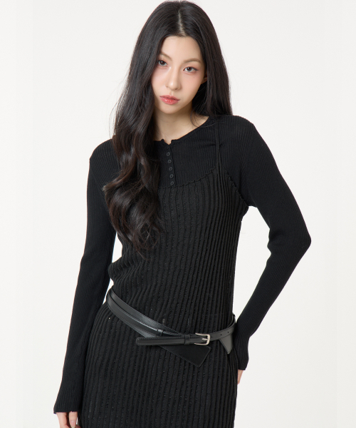 UNKNOWN PLANET（アンノウンプラネット）の「スカシニットトップドレスブラック（Tシャツ/カットソー・レディース・その他・FREE）」の6枚目の写真