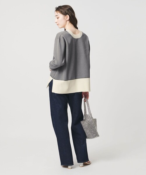 UNITED ARROWS（ユナイテッドアローズ）の「ミニマル 2WAY カーディガン ‐ウォッシャブル‐（カーディガン/ボレロ・レディース・ネイビー/ダークブラウン/グレー系・FREE）」の7枚目の写真