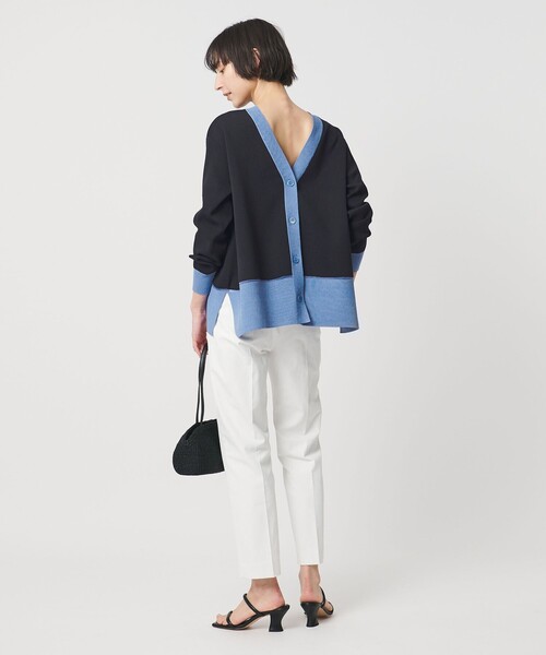 UNITED ARROWS（ユナイテッドアローズ）の「ミニマル 2WAY カーディガン ‐ウォッシャブル‐（カーディガン/ボレロ・レディース・ネイビー/ダークブラウン/グレー系・FREE）」の11枚目の写真