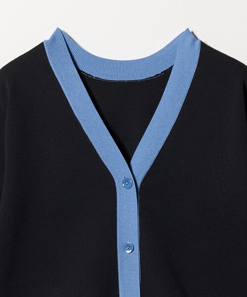 UNITED ARROWS（ユナイテッドアローズ）の「ミニマル 2WAY カーディガン ‐ウォッシャブル‐（カーディガン/ボレロ・レディース・ネイビー/ダークブラウン/グレー系・FREE）」の14枚目の写真