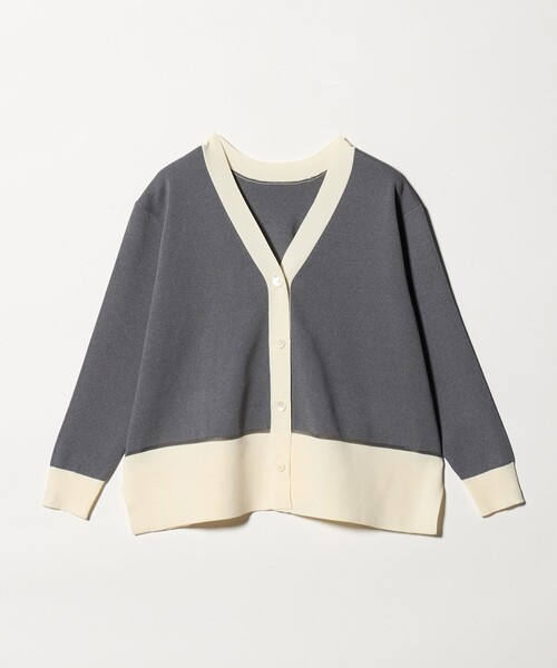 UNITED ARROWS（ユナイテッドアローズ）の「ミニマル 2WAY カーディガン ‐ウォッシャブル‐（カーディガン/ボレロ・レディース・ネイビー/ダークブラウン/グレー系・FREE）」の10枚目の写真
