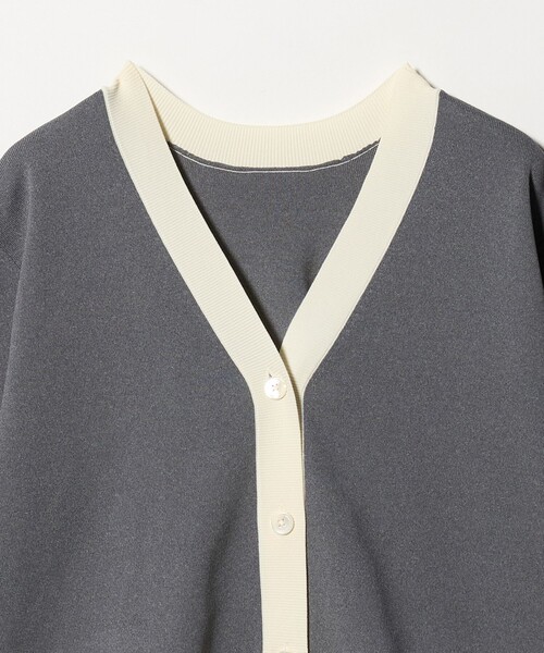 UNITED ARROWS（ユナイテッドアローズ）の「ミニマル 2WAY カーディガン ‐ウォッシャブル‐（カーディガン/ボレロ・レディース・ネイビー/ダークブラウン/グレー系・FREE）」の9枚目の写真
