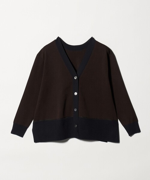 UNITED ARROWS（ユナイテッドアローズ）の「ミニマル 2WAY カーディガン ‐ウォッシャブル‐（カーディガン/ボレロ・レディース・ネイビー/ダークブラウン/グレー系・FREE）」の7枚目の写真