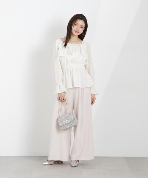 PROPORTION BODY DRESSING（プロポーションボディドレッシング）の「ウエストリブワイドパンツ / 1216130301（その他パンツ・レディース・ダークグレー/ピンク/グレー・MEDIUM/P/S/SMALL）」の15枚目の写真