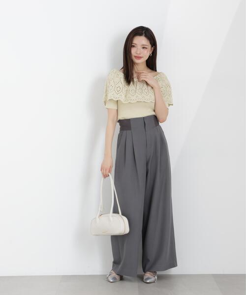 PROPORTION BODY DRESSING(プロポーションボディドレッシング)の「ウエストリブワイドパンツ / 1216130301(その他パンツ・レディース・ダークグレー/ピンク/グレー・MEDIUM/P/S/SMALL)」の18枚目の写真