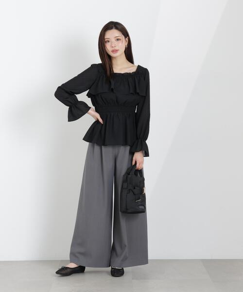 PROPORTION BODY DRESSING(プロポーションボディドレッシング)の「ウエストリブワイドパンツ / 1216130301(その他パンツ・レディース・ダークグレー/ピンク/グレー・MEDIUM/P/S/SMALL)」の20枚目の写真