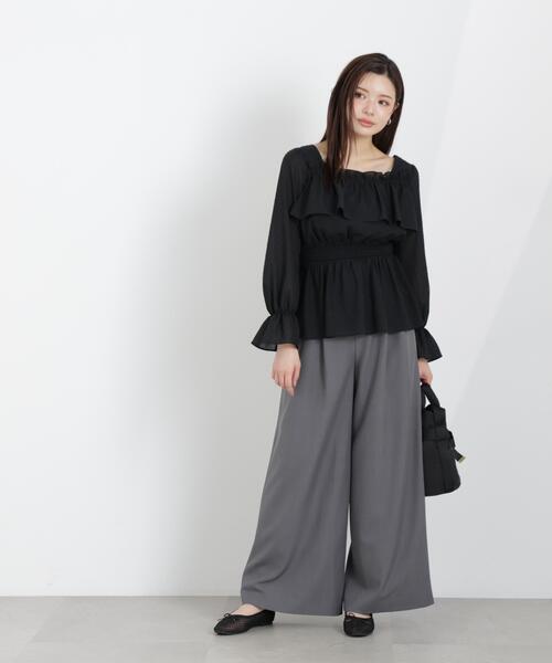 PROPORTION BODY DRESSING(プロポーションボディドレッシング)の「ウエストリブワイドパンツ / 1216130301(その他パンツ・レディース・ダークグレー/ピンク/グレー・MEDIUM/P/S/SMALL)」の21枚目の写真