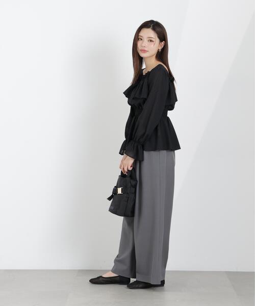 PROPORTION BODY DRESSING(プロポーションボディドレッシング)の「ウエストリブワイドパンツ / 1216130301(その他パンツ・レディース・ダークグレー/ピンク/グレー・MEDIUM/P/S/SMALL)」の22枚目の写真