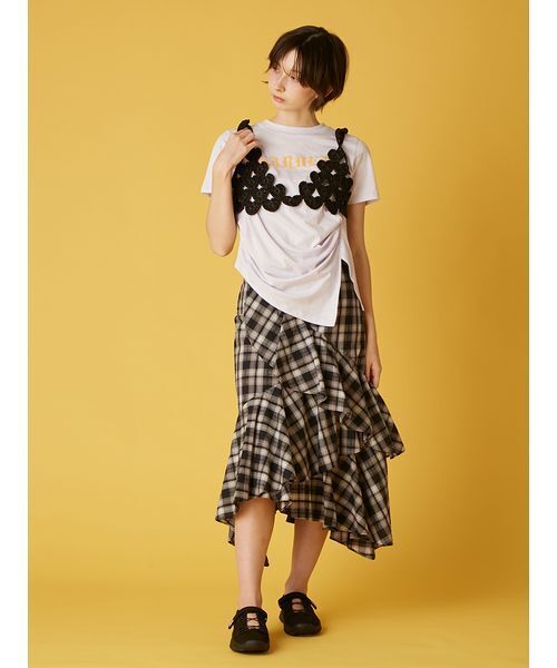 FURFUR（ファーファー）の「GARDENプリントTシャツ（Tシャツ/カットソー・レディース・ラベンダー/チャコールグレー/ライトブルー・F）」の15枚目の写真