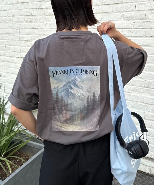 Franklin Climbing（フランクリンクライミング）の「【Franklin Climbing】ヴィンテージグラフィックTEE（Tシャツ/カットソー・メンズ・ライトグレー/ホワイト/ミント/チャコールグレー・LARGE/MEDIUM）」の2枚目の写真