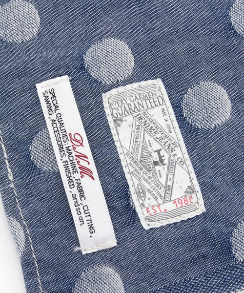 Denime（ドゥニーム）の「DOT CHAMBRAY STOLE（ストール/ショール・メンズ・インディゴブルー・FREE）」の5枚目の写真