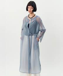 MAYVERU（メイバーユー）の「Piaa See-through  long jacket _ Skyblue（その他アウター）」