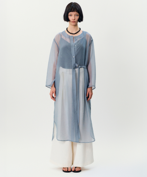 MAYVERU（メイバーユー）の「Piaa See-through  long jacket _ Skyblue（ナイロンジャケット・レディース・その他・FREE）」の2枚目の写真