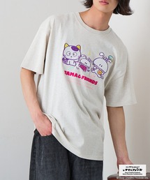【タマ＆フレンズ～うちのタマ知りませんか？】【コットン100%のしっかりした生地】オリジナルデザインTシャツ バイキンくん 刺繍 ドロップショルダー ユニセックス
