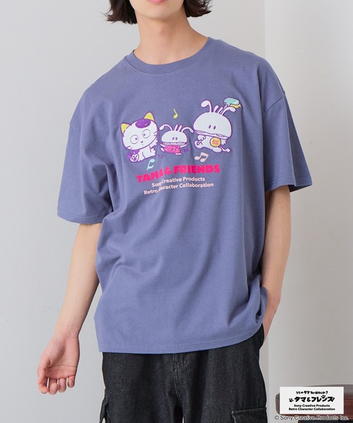 JEANS MATE（ジーンズメイト）の「【タマ＆フレンズ～うちのタマ知りませんか？】【コットン100%のしっかりした生地】オリジナルデザインTシャツ バイキンくん 刺繍 ドロップショルダー ユニセックス（Tシャツ/カットソー・メンズ・ベージュ系その他2/ホワイト系その他/ブルー系その他2/ブラック系その他・LARGE/MEDIUM/SMALL/X-LARGE）」の4枚目の写真