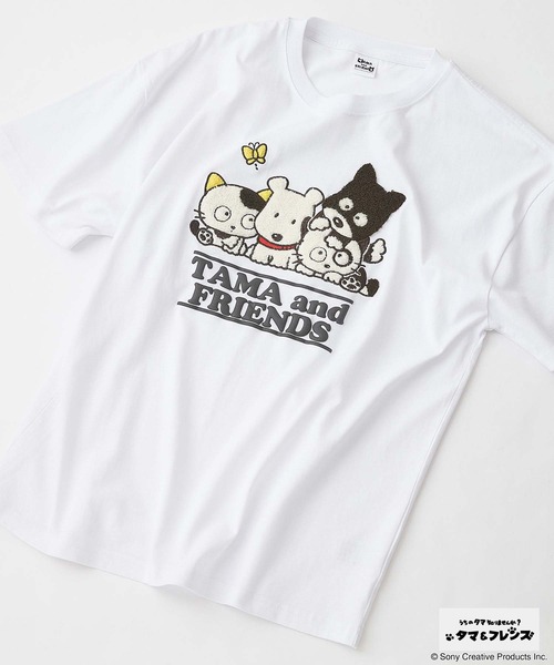 JEANS MATE（ジーンズメイト）の「【タマ＆フレンズ～うちのタマ知りませんか？】【コットン100%のしっかりした生地】オリジナルデザインTシャツ バイキンくん 刺繍 ドロップショルダー ユニセックス（Tシャツ/カットソー・メンズ・ベージュ系その他2/ホワイト系その他/ブルー系その他2/ブラック系その他・LARGE/MEDIUM/SMALL/X-LARGE）」の5枚目の写真