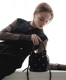 ANDRESD（アンドレスド）の「【ANDRESD】bijou bucket bag パーティーバッグ 結婚式 二次会 お呼ばれ フォーマル オケージョン（トートバッグ）」