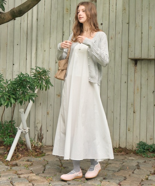 Birthday room(バースデイルーム)の「ブロードレースキャミワンピース/Broad lace camisole dress(ワンピース・レディース・ホワイト・FREE)」の7枚目の写真