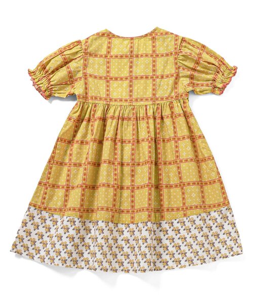 Seraph（セラフ）の「エスニック柄ワンピース（ワンピース・キッズ・マスタード/ブルー・80/90/100/110/120/130/140）」の3枚目の写真