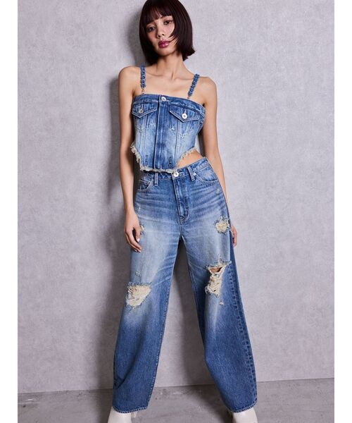 GYDA(ジェイダ)の「2WAYデニムチェーンロンパース(つなぎ/オールインワン・レディース・ブルー/その他2/ライトブルー・MEDIUM/SMALL)」の14枚目の写真