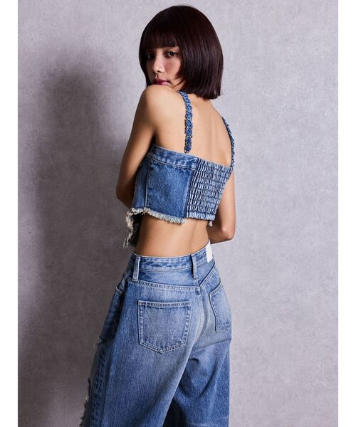 GYDA(ジェイダ)の「2WAYデニムチェーンロンパース(つなぎ/オールインワン・レディース・ブルー/その他2/ライトブルー・MEDIUM/SMALL)」の18枚目の写真