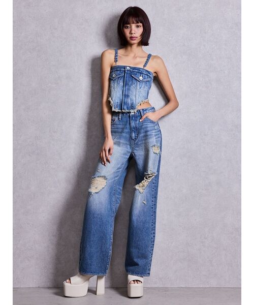 GYDA(ジェイダ)の「2WAYデニムチェーンロンパース(つなぎ/オールインワン・レディース・ブルー/その他2/ライトブルー・MEDIUM/SMALL)」の21枚目の写真