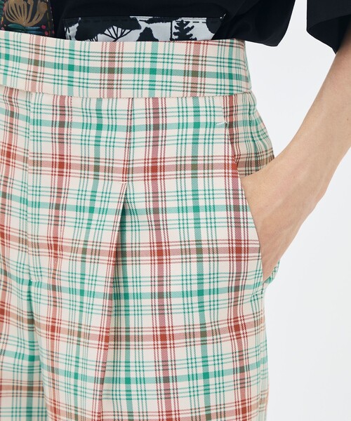 caban(キャバン)の「コットンポリエステルツイル チェックセミワイドパンツ(その他パンツ・レディース・グリーン系その他・XS/S)」の9枚目の写真