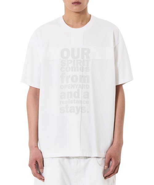 OY(オーワイ)の「『OY/オーワイ』RESISTANCE CROSS PATCH TEE/レジスタンスクロスパッチTシャツ(Tシャツ/カットソー・メンズ・ホワイト/ブラック・L/M)」の11枚目の写真