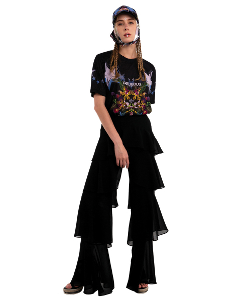 GREEDILOUS(グリディアス)の「ブラックシャンデリアTシャツ(Tシャツ/カットソー・レディース・その他・S/M/L/XS)」の1枚目の写真