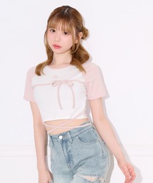 クロスリボンリンガーTシャツ