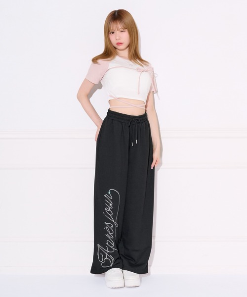apres jour(アプレジュール)の「クロスリボンリンガーTシャツ(Tシャツ/カットソー・レディース・ブラック/ピンク・フリー/X-LARGE)」の21枚目の写真