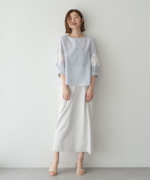 YECCA VECCA（イェッカヴェッカ）の「ロングナロースカート（スカート・レディース・ブラック/グレイッシュベージュ・S/M）」の19枚目の写真