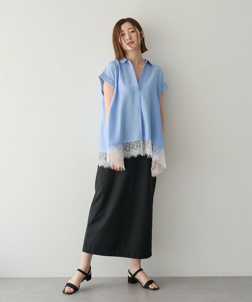 YECCA VECCA（イェッカヴェッカ）の「ロングナロースカート（スカート・レディース・ブラック/グレイッシュベージュ・S/M）」の18枚目の写真