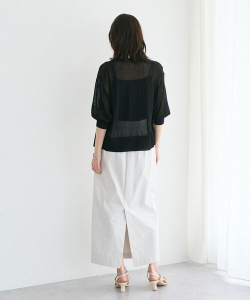YECCA VECCA（イェッカヴェッカ）の「ロングナロースカート（スカート・レディース・ブラック/グレイッシュベージュ・S/M）」の14枚目の写真