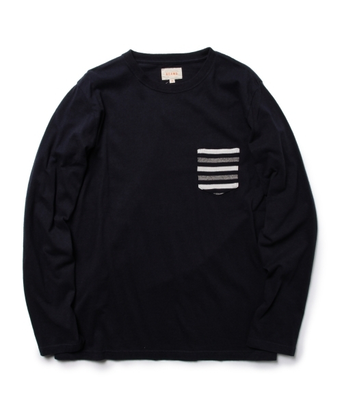 BEAMS（ビームス）の「BEAMS / リブボーダー ポケット ロンTEE（Tシャツ/カットソー・メンズ・ブラック系その他/ネイビー/ホワイト・X-LARGE/MEDIUM/SMALL/LARGE）」の20枚目の写真