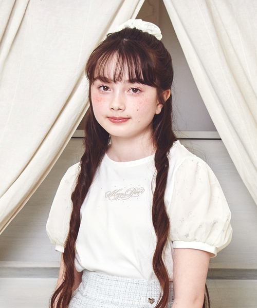 mezzo piano Junior(メゾピアノジュニア)の「音符シリーズチュールシュシュ(その他ヘアアクセサリー・キッズ・サックスブルー/オフホワイト/ネイビー・F)」の9枚目の写真