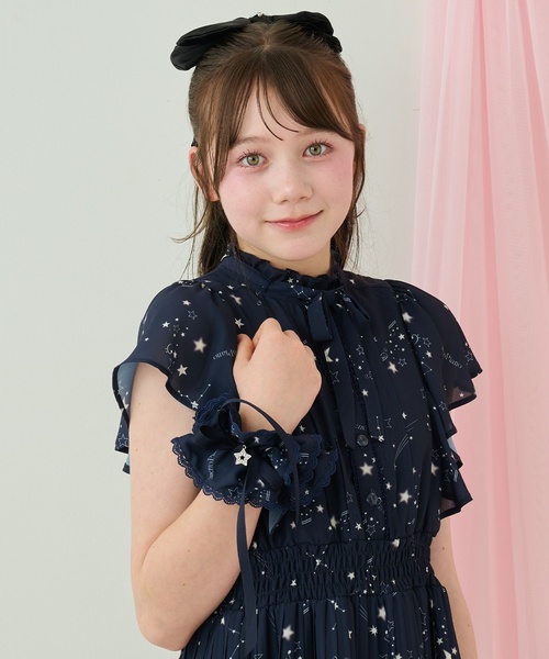 mezzo piano Junior(メゾピアノジュニア)の「音符シリーズチュールシュシュ(その他ヘアアクセサリー・キッズ・サックスブルー/オフホワイト/ネイビー・F)」の10枚目の写真