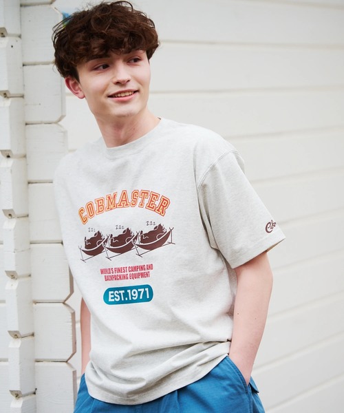 COBMASTER(コブマスター)の「COBMASTER/コブマスター T/C 度詰め天竺 ベーシックTEE《ハンモックベアー》(Tシャツ/カットソー・メンズ・ブラック/ダークグリーン/ブルー/オートミール・MEDIUM/LARGE/X-LARGE)」の10枚目の写真