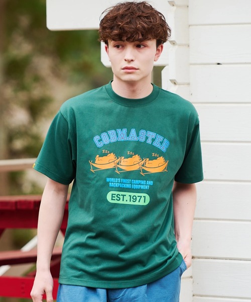 COBMASTER(コブマスター)の「COBMASTER/コブマスター T/C 度詰め天竺 ベーシックTEE《ハンモックベアー》(Tシャツ/カットソー・メンズ・ブラック/ダークグリーン/ブルー/オートミール・MEDIUM/LARGE/X-LARGE)」の7枚目の写真
