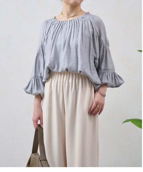 Jena espace merveilleux（ジェナ　エスパスメルヴェイユ）の「ジョーゼットキャタピラーパンツ（その他パンツ・レディース・ブラック/アイボリー/ベージュ・FREE）」の4枚目の写真