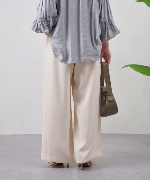 Jena espace merveilleux（ジェナ　エスパスメルヴェイユ）の「ジョーゼットキャタピラーパンツ（その他パンツ・レディース・ブラック/アイボリー/ベージュ・FREE）」の5枚目の写真